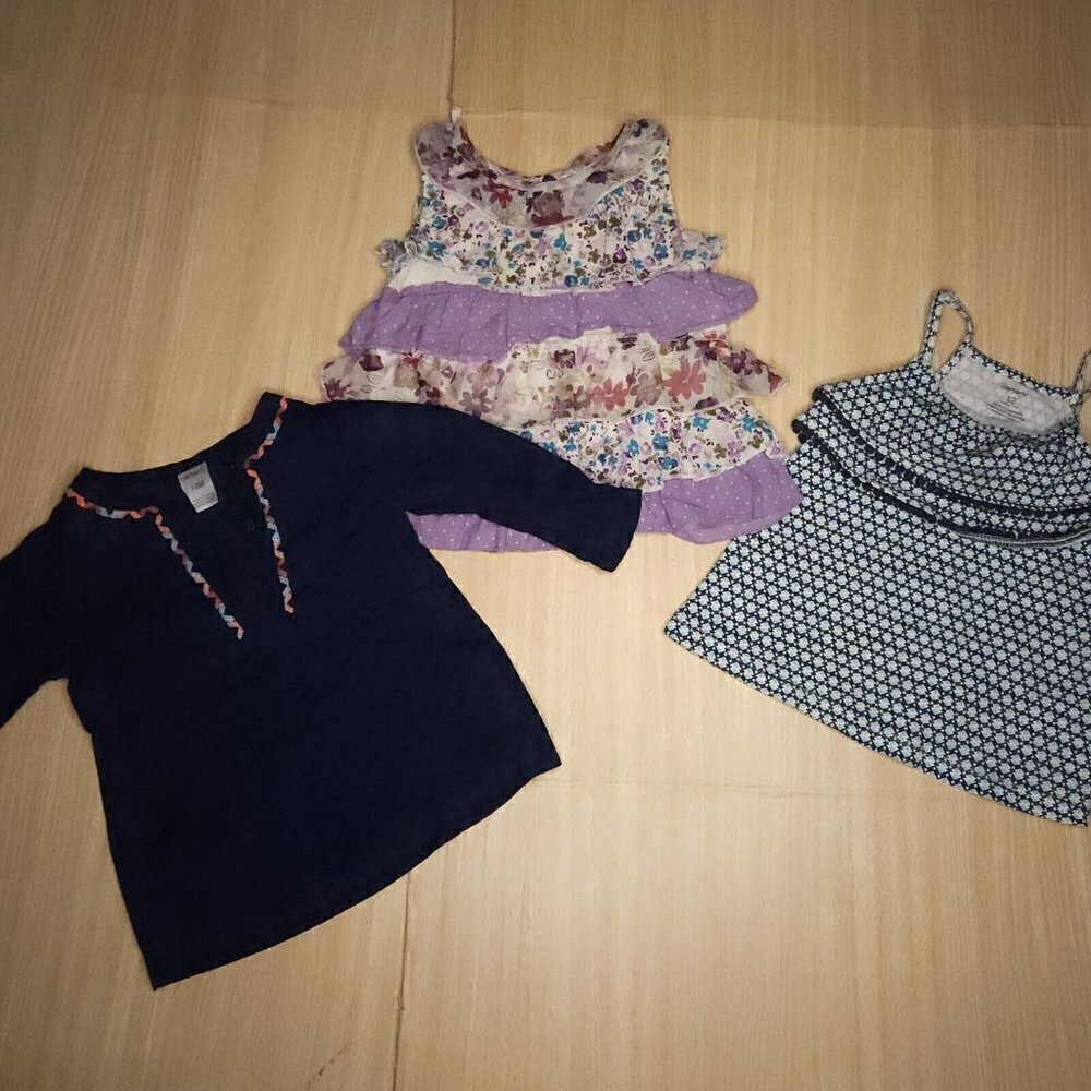 Unbranded Toddler Girls 3 Piece Summer Top Bundle 12 Months